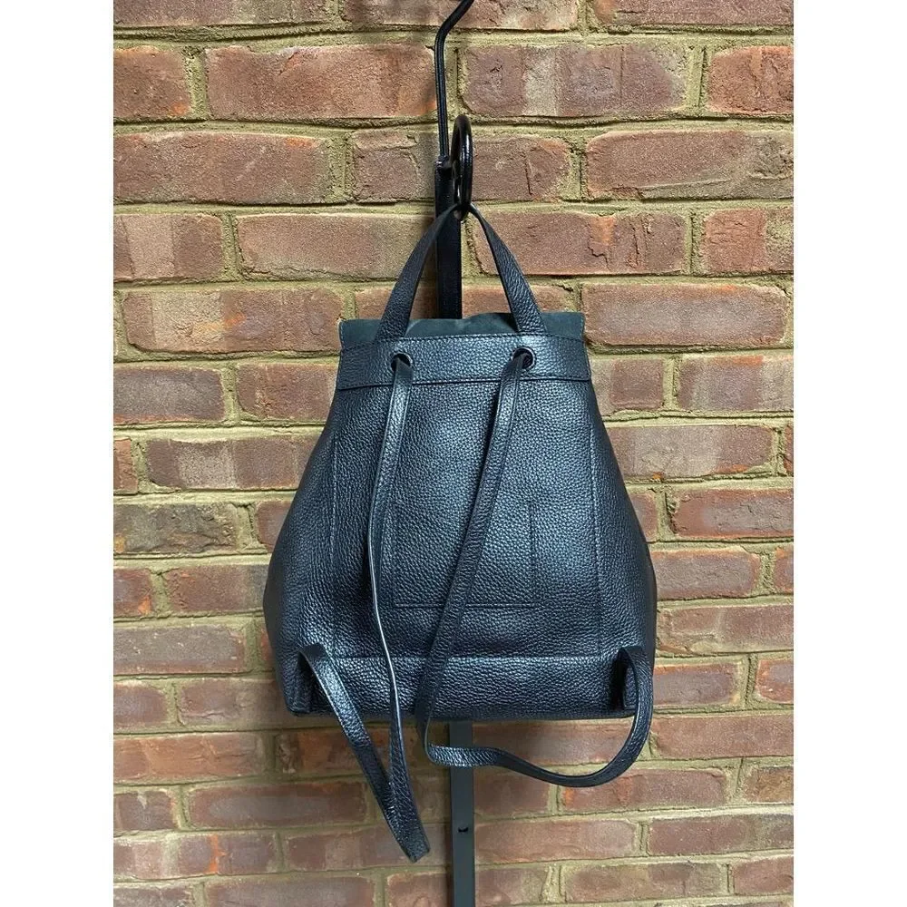 Michael Kors Black Pebbled Leather & Suede Backpack